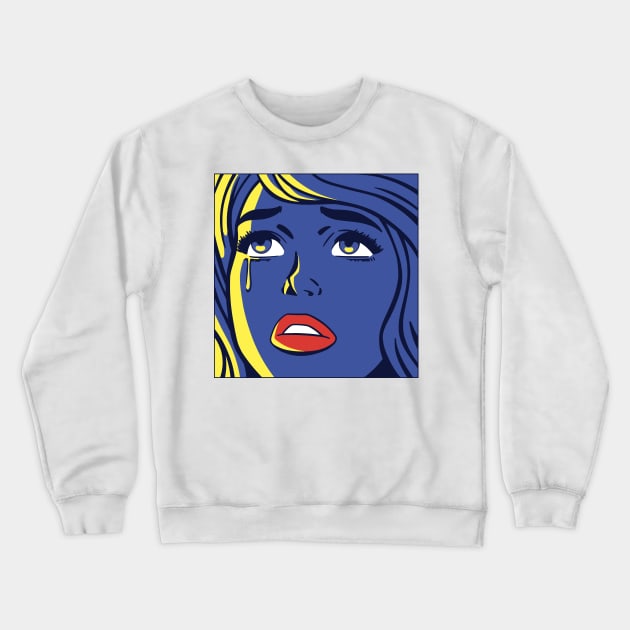 Pop Blue Crewneck Sweatshirt by corbinhunsaker